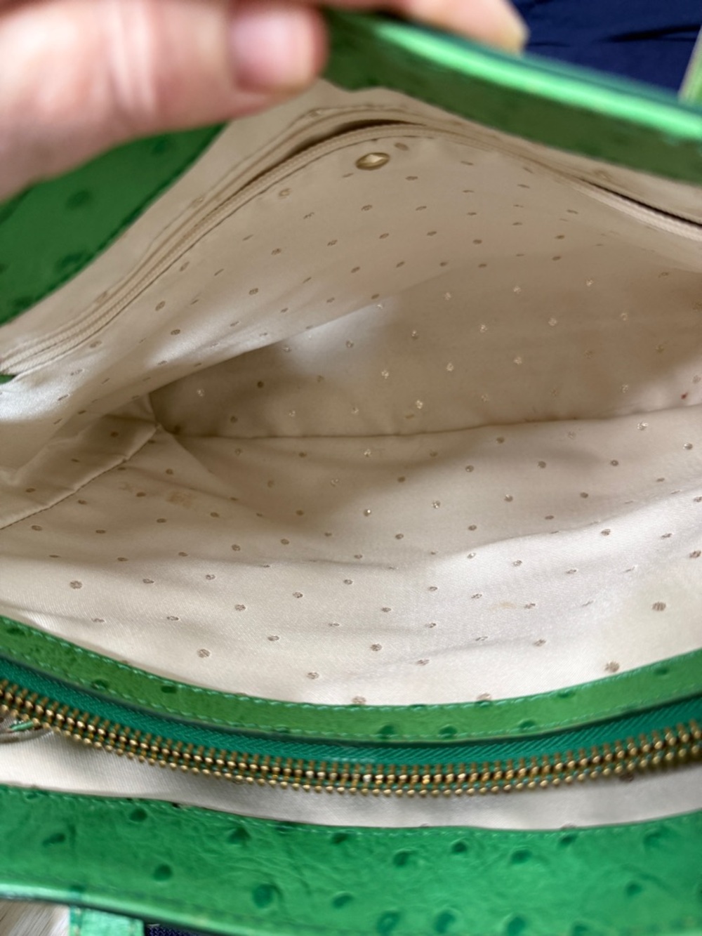 Kate Spade ostrich pattern handbag EUC - Picture 12 of 16